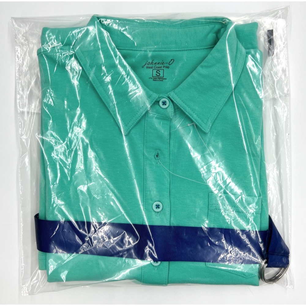 johnnie-O Bermuda Green Belted Short Sleeve Polo Dress - Picture 10 of 10